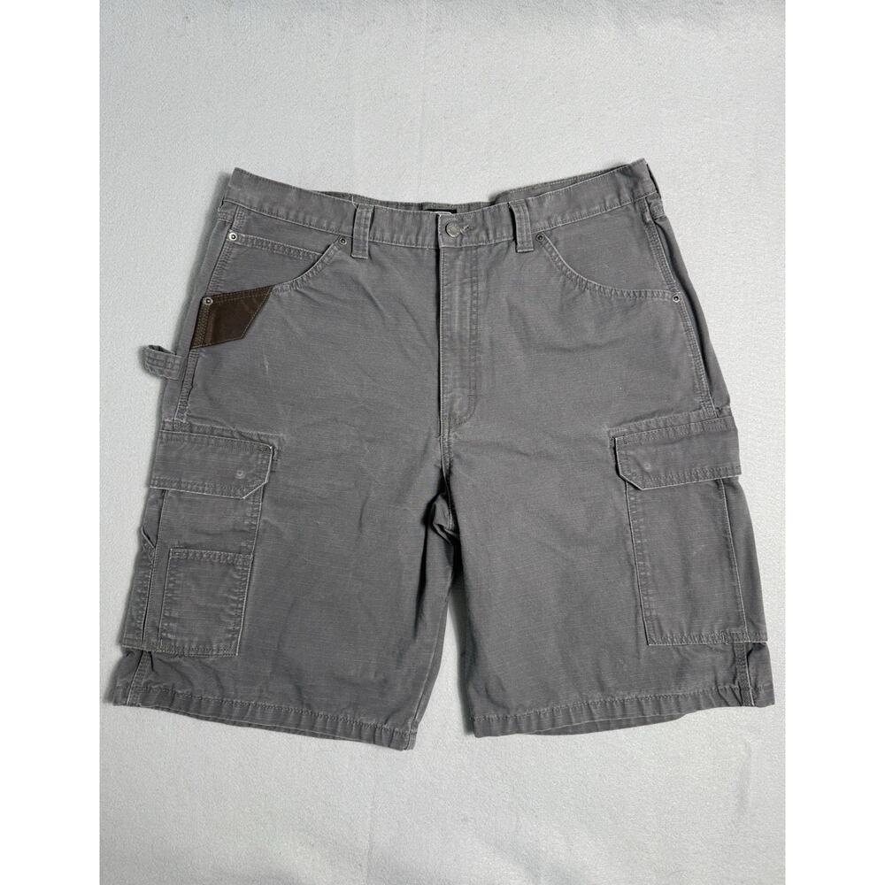 Wrangler Workwear Cargo Shorts Gray Ripstop Men’s Size 40 Utility Hiking Casual - Picture 3 of 16